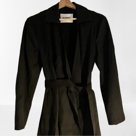 Jil Sander Narcy Belted Virgin-Wool Midi Shirt Dress - Picture 8 of 15